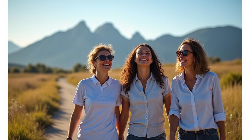 Team of Solecia Bloom Therapeutics professionals walking in front of the Flatirons in Boulder, Colorado looking confident and approachable.