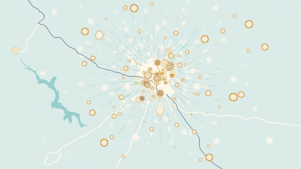 Illustrative map of Boulder, Colorado, highlighting key community health and wellness landmarks and showing Solecia Bloom's reach.